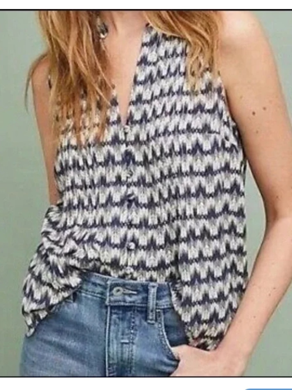 Anthropologie Maeve sleeveless ikat Top size medium